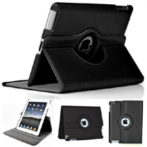 iPad 360 Degree Rotating Magnetic Leather Case Cover Stand